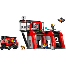 LEGO CITY 60414 Remiza strażacka z wozem strażackim