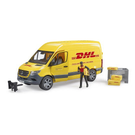 BRUDER 02671 Mercedes Sprinter DHL z figurką kuriera i akcesoriami