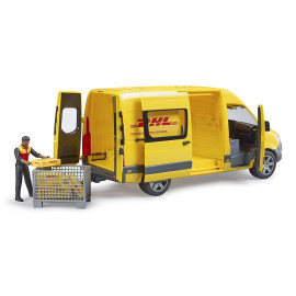 BRUDER 02671 Mercedes Sprinter DHL z figurką kuriera i akcesoriami
