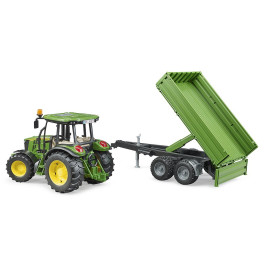 BRUDER 02108 traktor John Deere z przyczepą