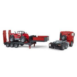 BRUDER 02774 Man z naczepą i ładowarką Manitou