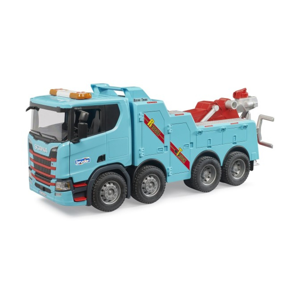 Bruder 03553 Scania Super 560R pomoc drogowa holownik z modułem światło dźwięk