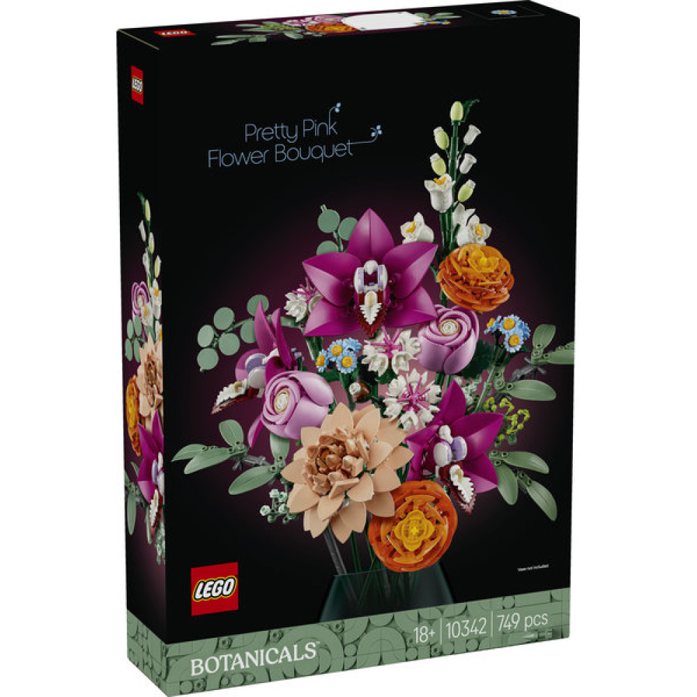 LEGO ICONS 10342 Piękny bukiet różowych kwiatów