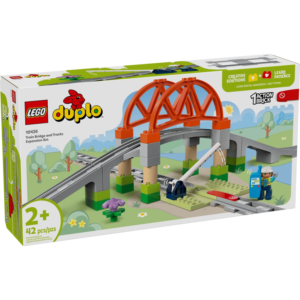 LEGO DUPLO 10426 Most i tory kolejowe — zestaw rozszerzający