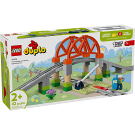 LEGO DUPLO 10426 Most i tory kolejowe — zestaw rozszerzający