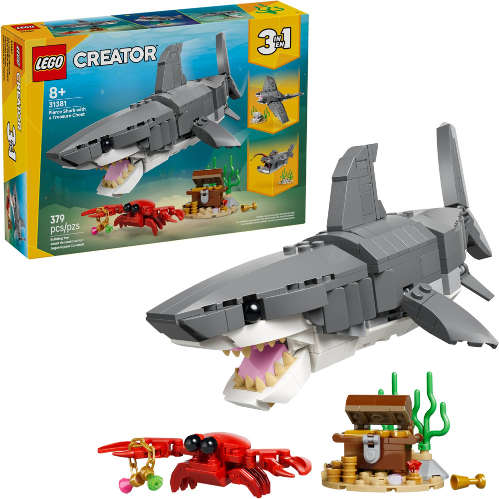 LEGO CREATOR 31381 Groźny rekin i skrzynia ze skarbem