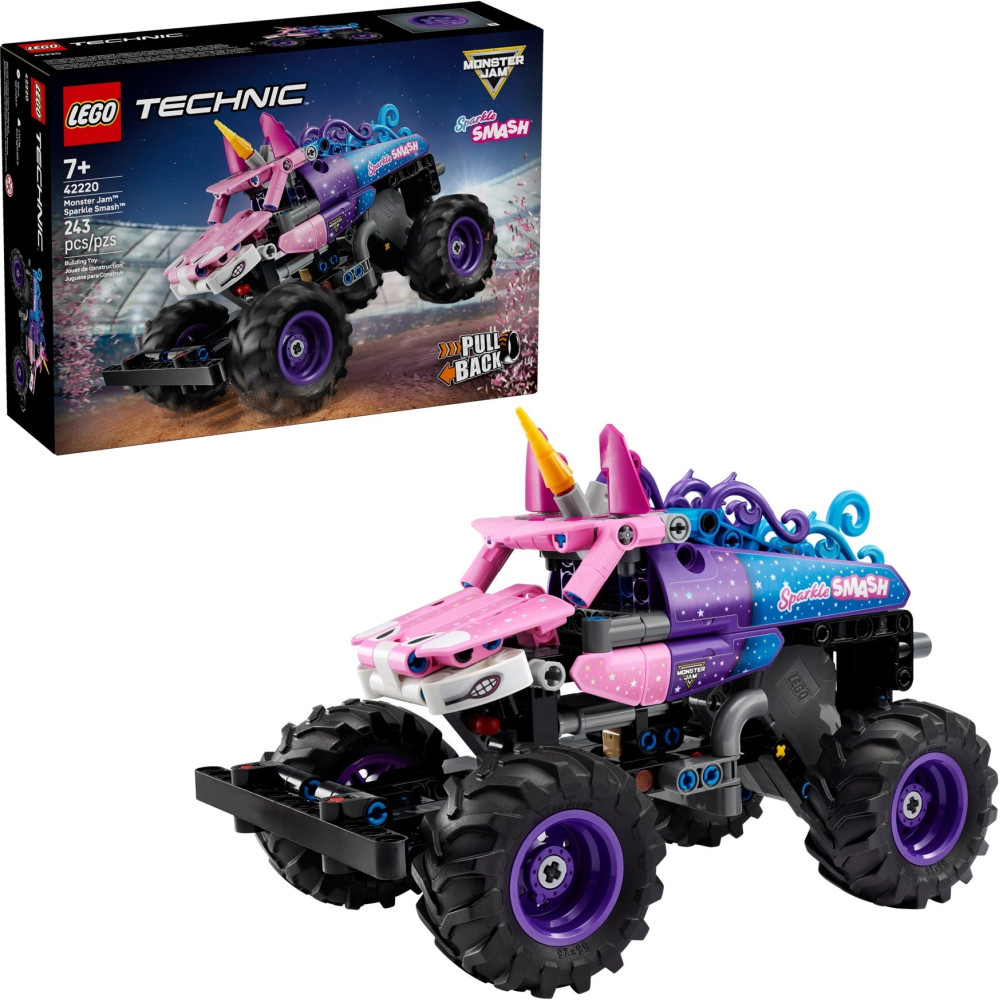 LEGO TECHNIC 42220 Monster Jam™ Sparkle Smash™ z napędem typu pull-back