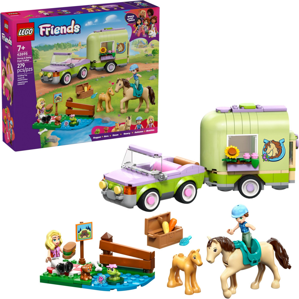LEGO FRIENDS 42695 Przyczepa z koniem i źrebaczkiem