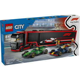 LEGO CITY 60445 F1® Ciężarówka z bolidami RB20 i AMR24 F1®