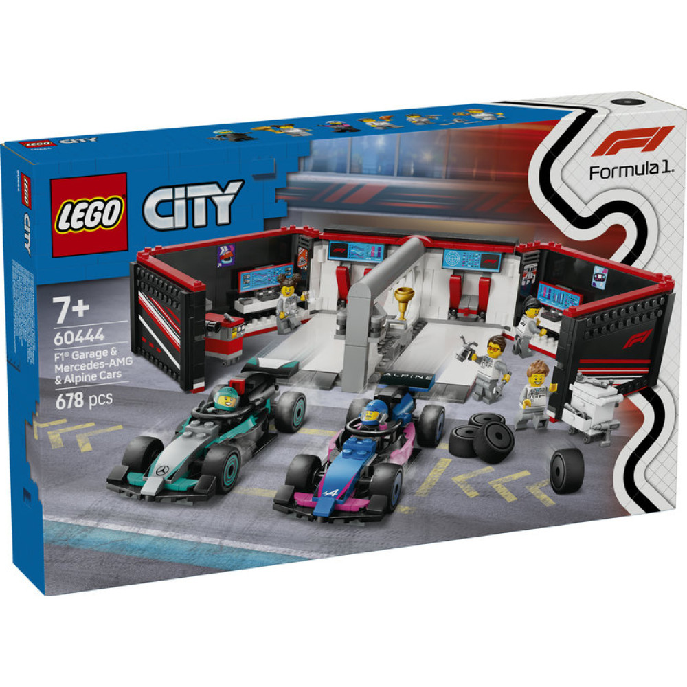 LEGO CITY 60444 F1® Garaż i bolidy Mercedes-AMG i Alpine