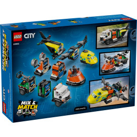 LEGO CITY 60505 Zestaw z samolotem, ciężarówką serwisową i poduszkowcem