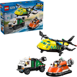 LEGO CITY 60505 Zestaw z samolotem, ciężarówką serwisową i poduszkowcem