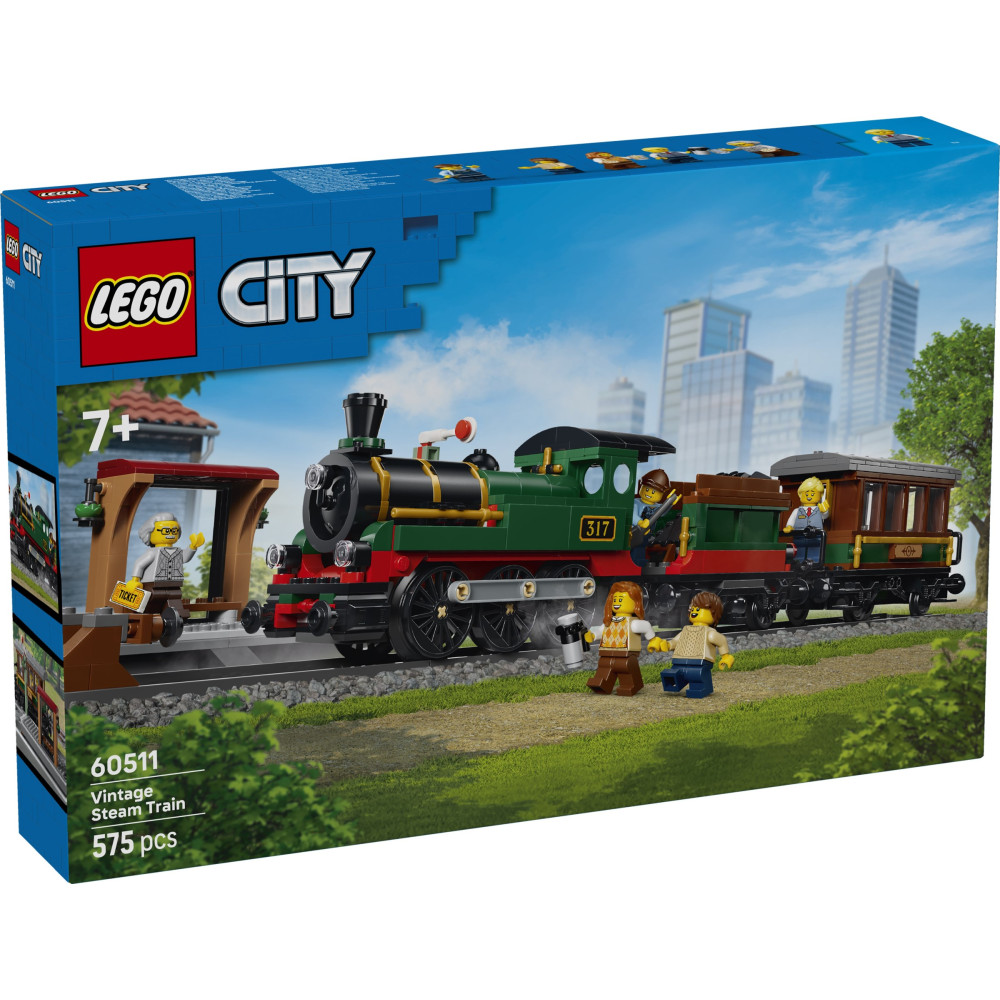 LEGO CITY 60511 Retro pociąg z lokomotywą parową
