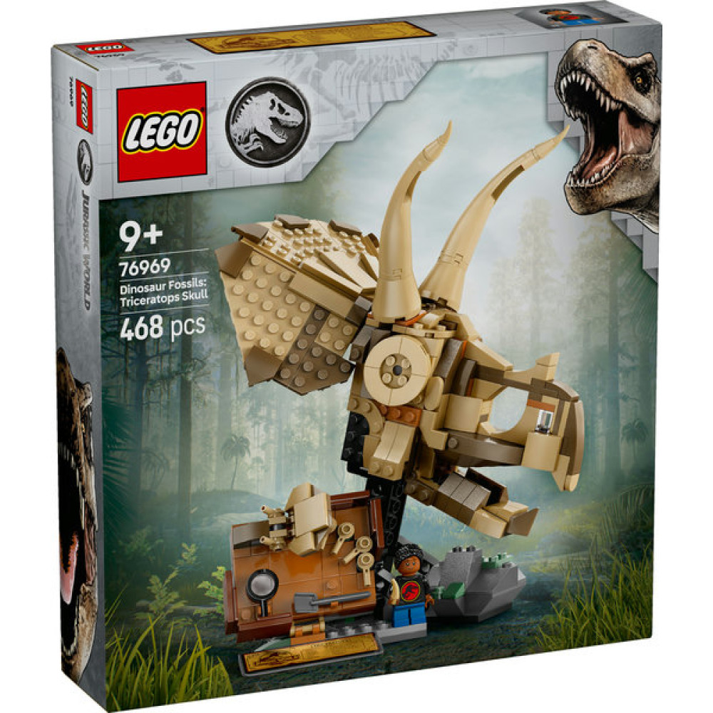 LEGO JURASSIC WORLD 76969 Szkielety dinozaurów: czaszka triceratopsa