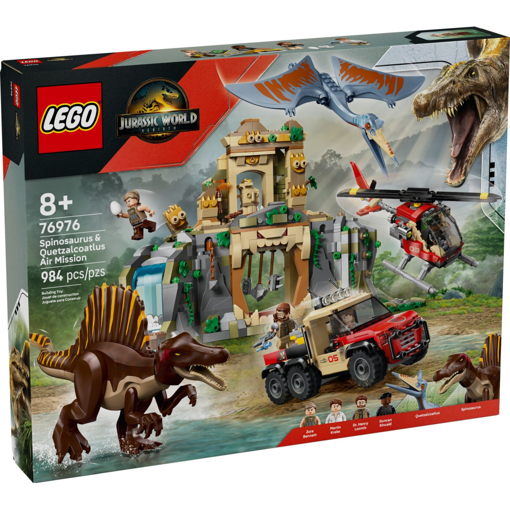 LEGO JURASSIC WORLD 76976 Powietrzna misja z kecalkoatlem i spinozaurem