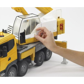 Bruder 03571 Scania z dźwigiem Liebherr z modułem świetlno-dźwiękowym