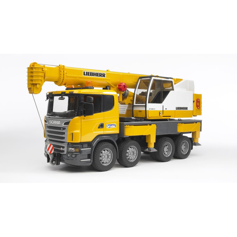 Bruder 03571 Scania z dźwigiem Liebherr z modułem świetlno-dźwiękowym