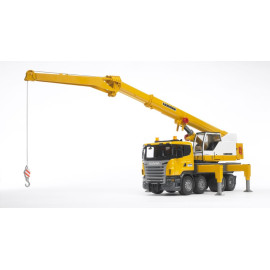 Bruder 03571 Scania z dźwigiem Liebherr z modułem świetlno-dźwiękowym