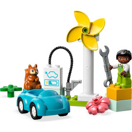 LEGO DUPLO 10985 Turbina wiatrowa i samochód elektryczny