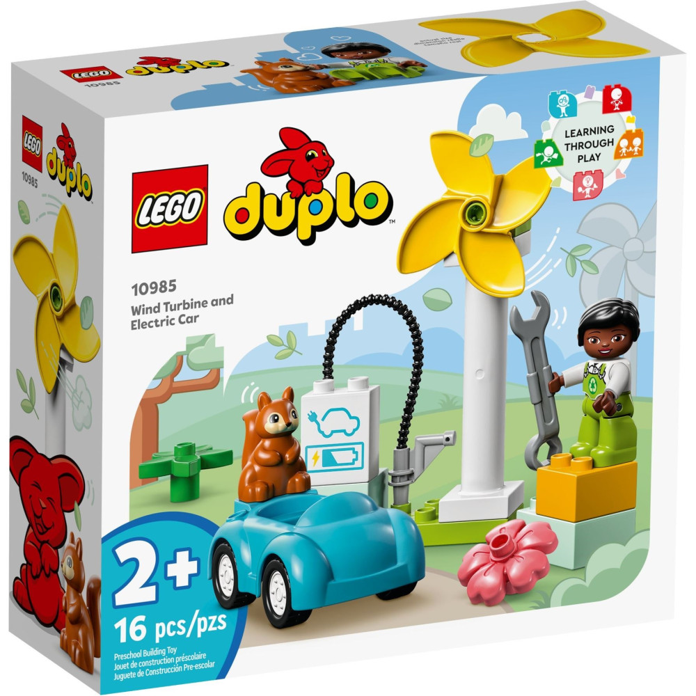 LEGO DUPLO 10985 Turbina wiatrowa i samochód elektryczny