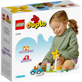 LEGO DUPLO 10985 Turbina wiatrowa i samochód elektryczny
