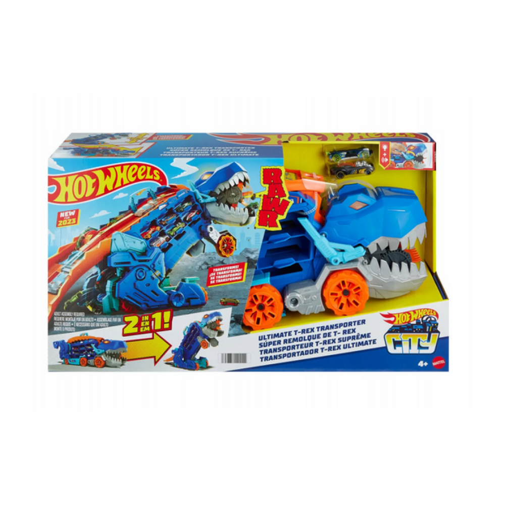HOT WEELS  Zestaw T-Rex Mega Transporter 2w1 HNG50